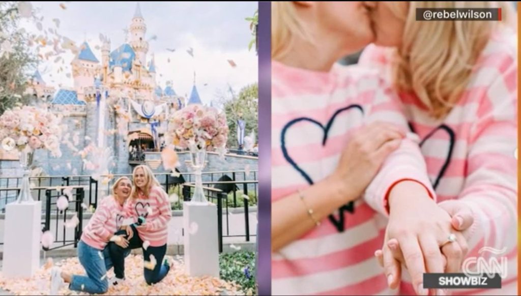 Así se comprometieron la actriz Rebel Wilson y Ramona Agruma