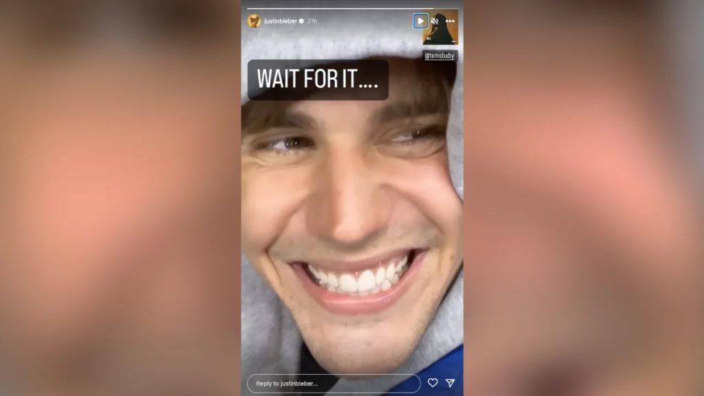 Justin Bieber sonríe en redes sociales al mostrar mejoría de su parálisis facial
