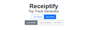 Receiptify: la app que muestra tus artistas favoritos de Spotify como si fueran un recibo