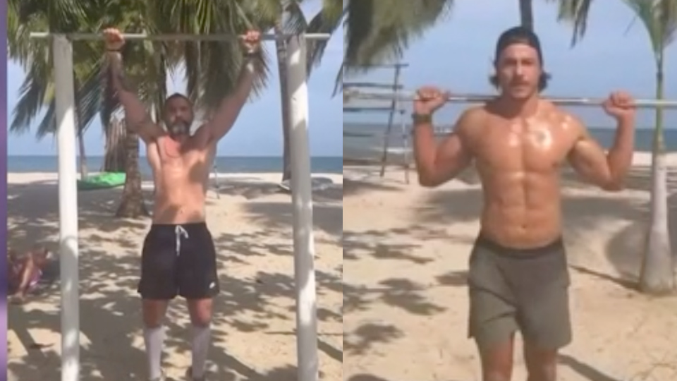 Juanes muestra entrenamiento físico en la playa.