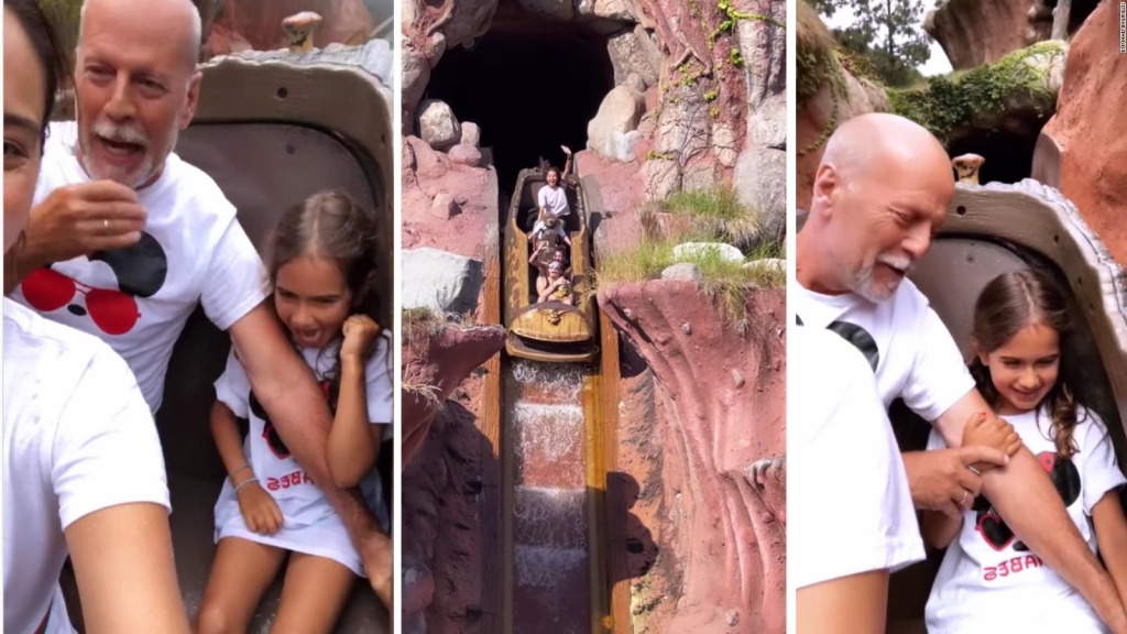 Esposa de Bruce Willis comparte video del actor junto a su familia en Disney