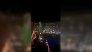 Un objeto que arrojó un fan golpeó a Harry Styles durante un concierto en Viena