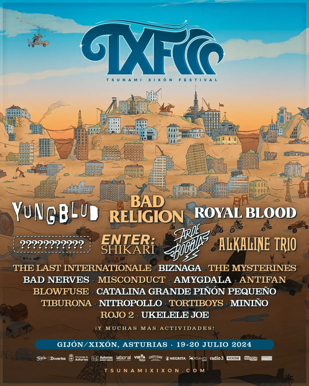 Tsunami Xixón Festival 2024: cartel con Yungblodd, Bad Religion y más, entradas y detalles 6 TXF24 CartelBandas 2024 primerascofirmaciones