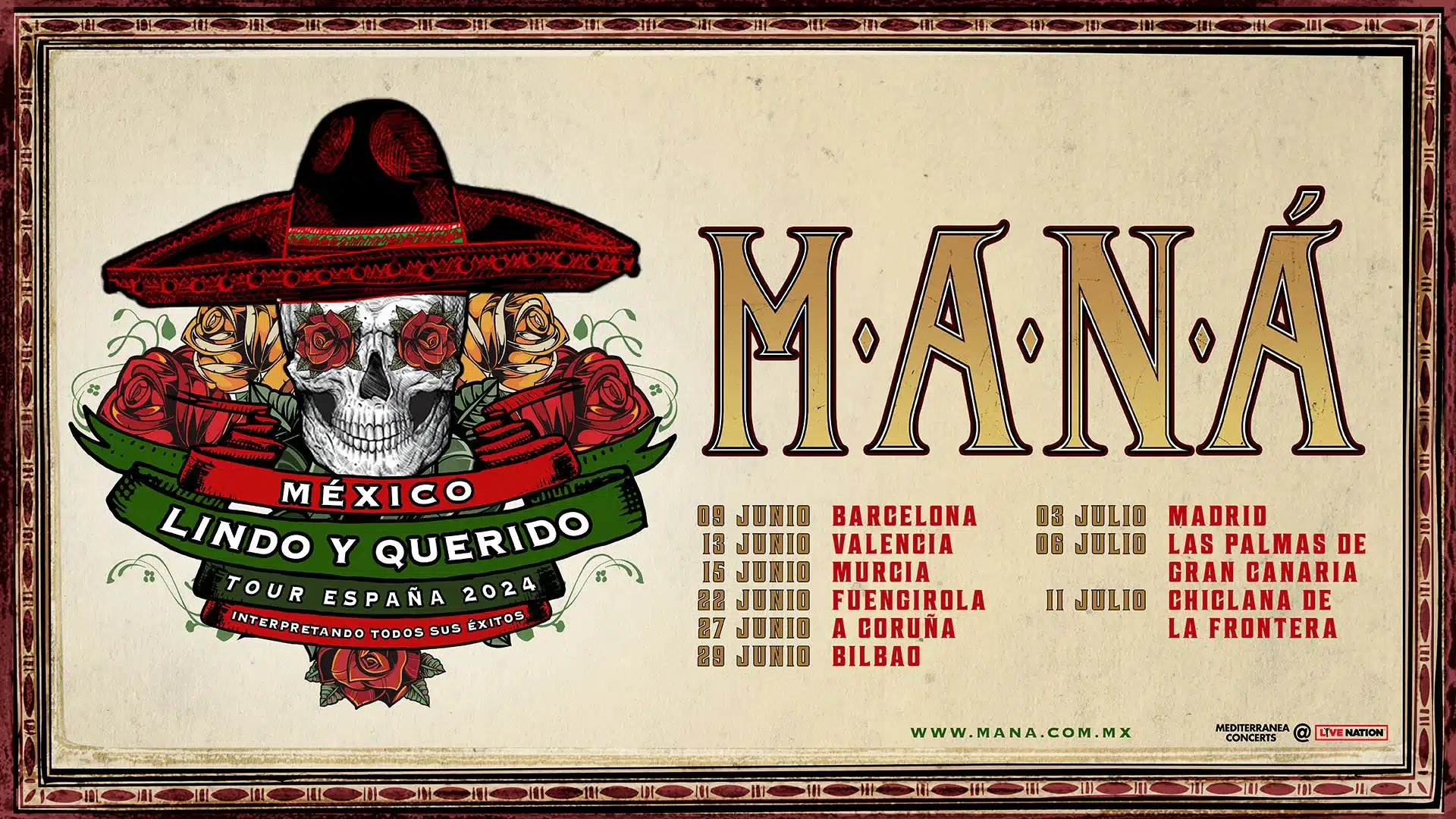 Conciertos de Maná en España 2024