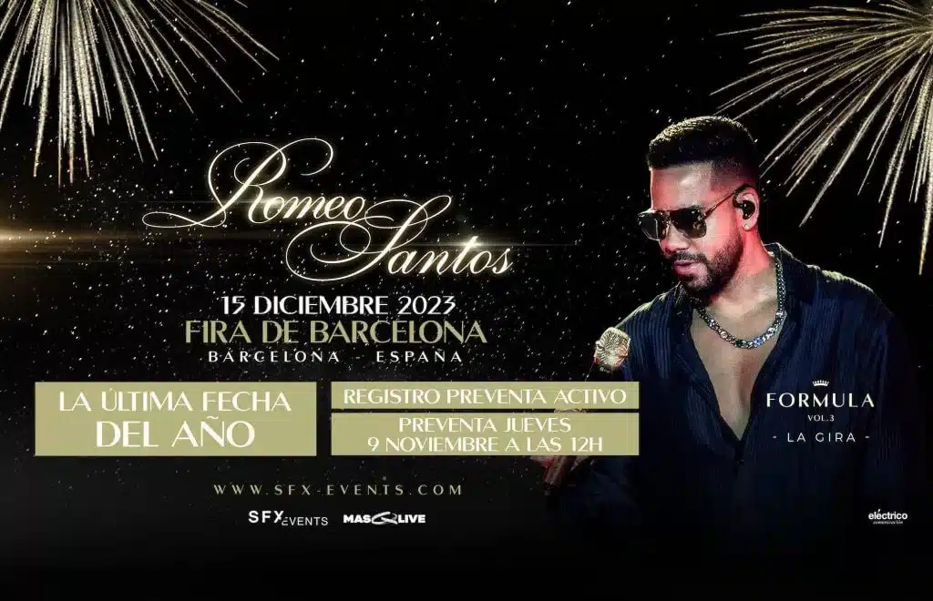 Concierto de Romeo Santos el 15 de diciembre en Barcelona: entradas y detalles 6 romeo santos cartel jpg