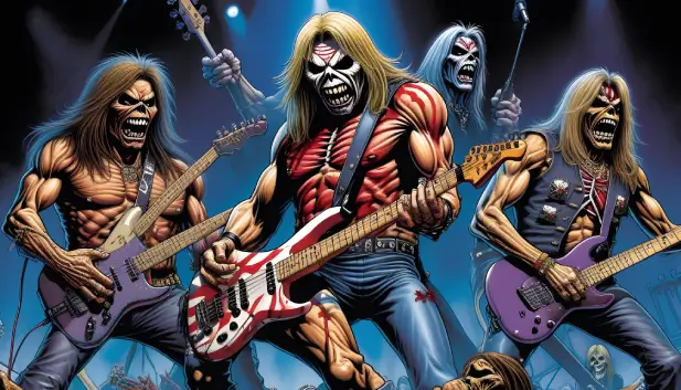 Iron Maiden (con sus Eddies) en concierto