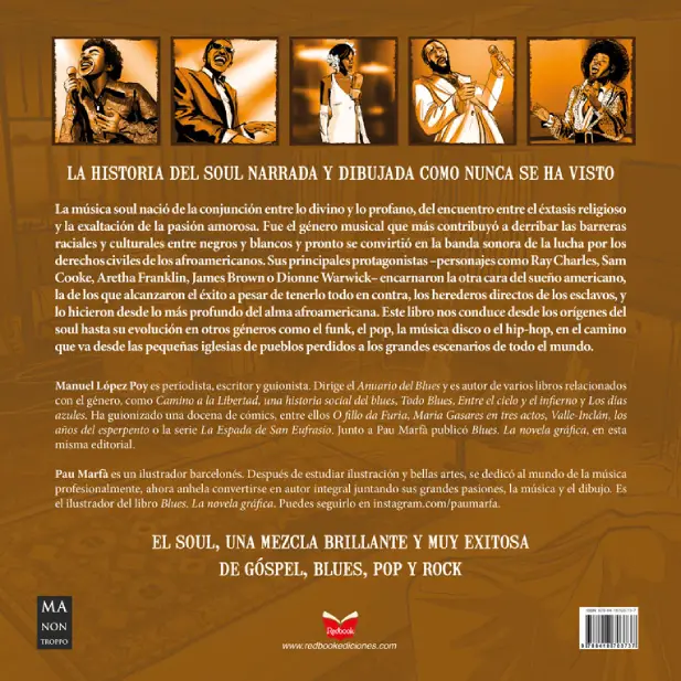 Contraportada de Soul. La novela gráfica