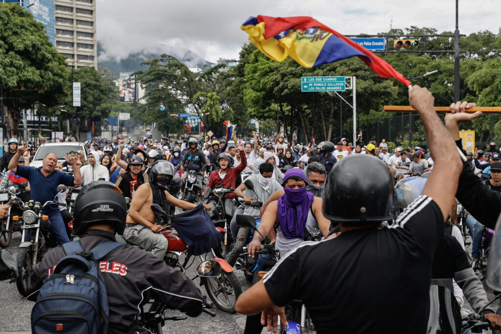 Protestas contra las resultados electorales en Venezuela