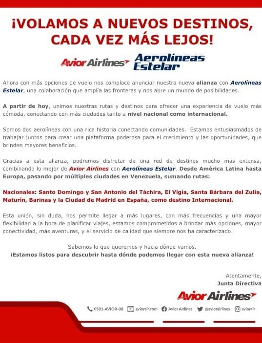 Imagen del comunicado