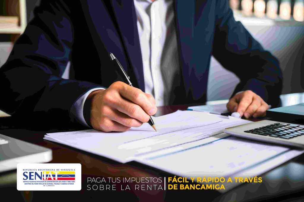 Pago de impuestos via Bancamiga Imagen referencial B