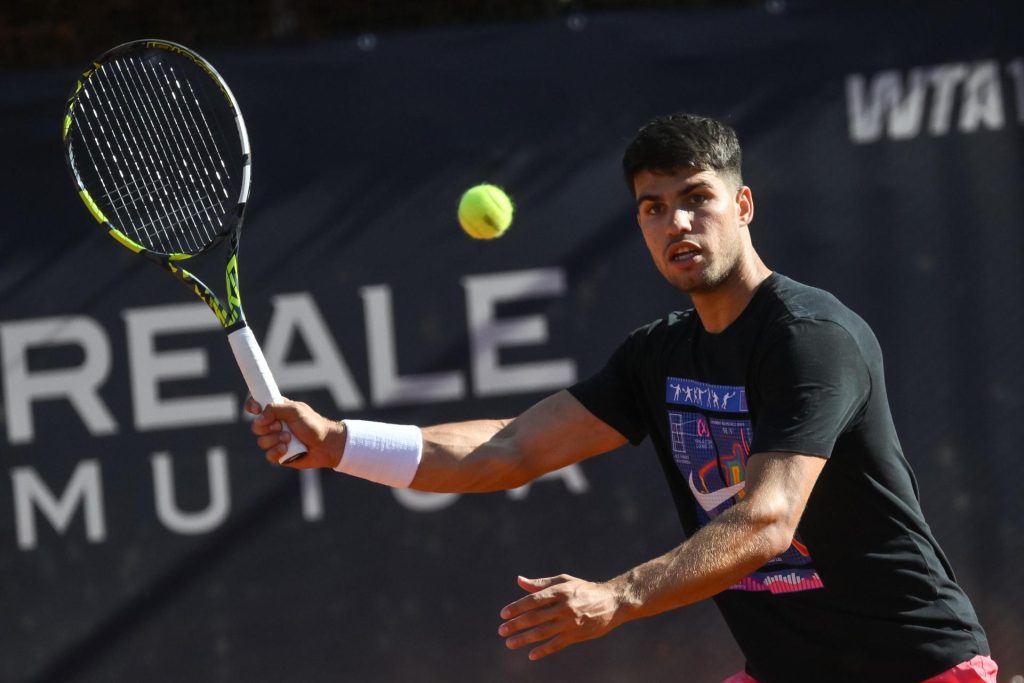 Alcaraz entrena en Roma con Cobolli