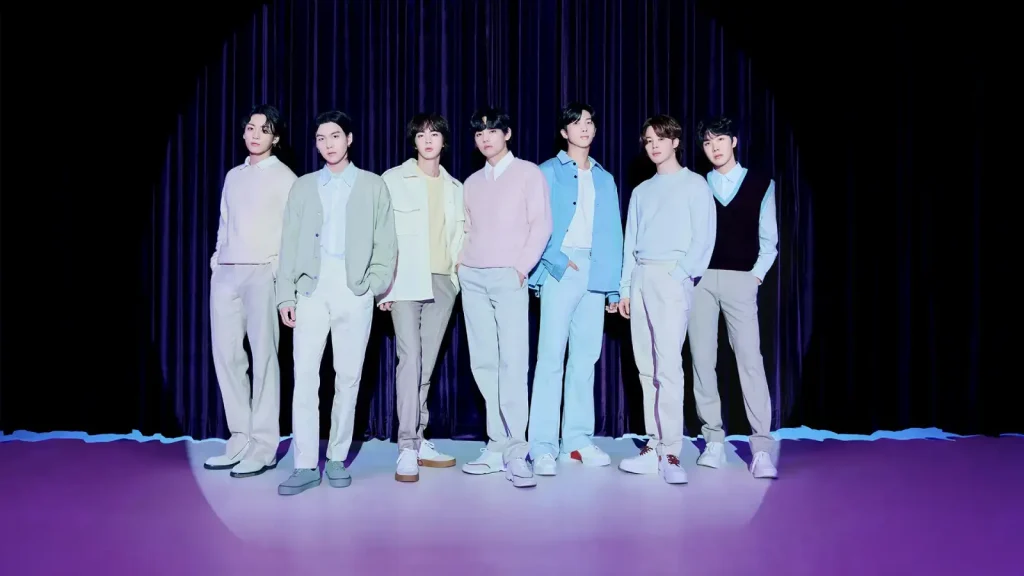 Los componentes de BTS en una imagen facilitada por Live Nation