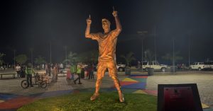 Estatua de Messi en Maracaibo