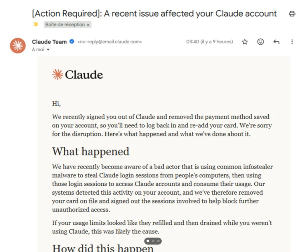 Claude: Secuestro de sesiones y consumo de créditos sin autorización 1 Imagen complementaria