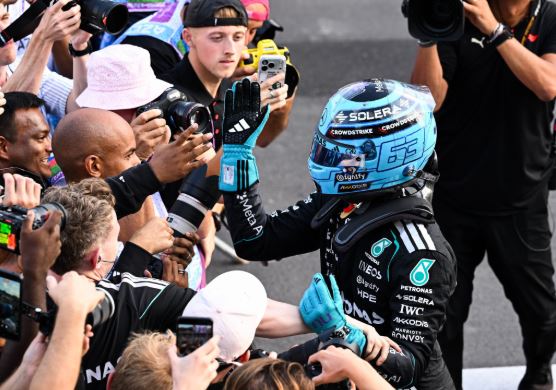 Por una décima: George Russell ganó a Max Verstappen en el GP de Azerbaiyán