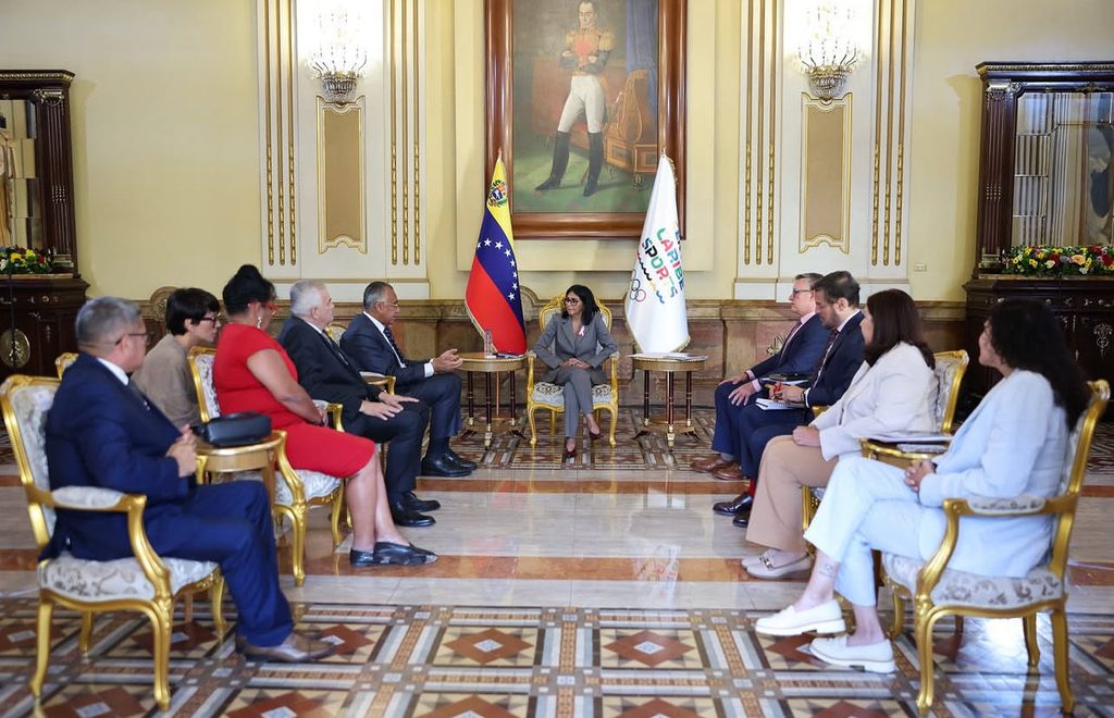 Caracas desea albergar los Centroamericanos y del Caribe 2030 1 Delcy Rodriguez Centro Caribe Sports 2030