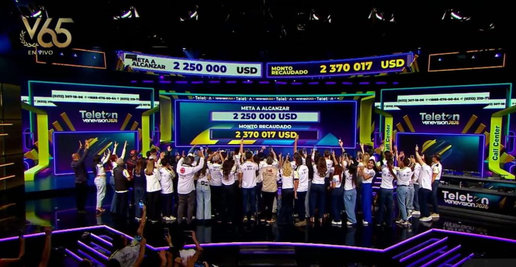 El Teletón Venevisión 2026 “Unidos por Venezuela” batió varios récords 1 teleton resultados referencial e1792325004896